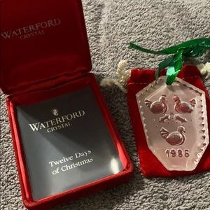 1986 waterford crystal ornament